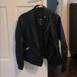 Real leather motor jacket